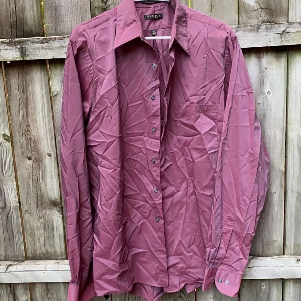 Van Heusen Purple button Down Shirt sz. 16.5